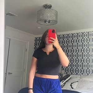 Brandy Melville Black Crop Top